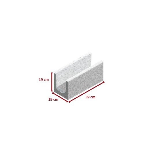 Bloco U 19x19x39